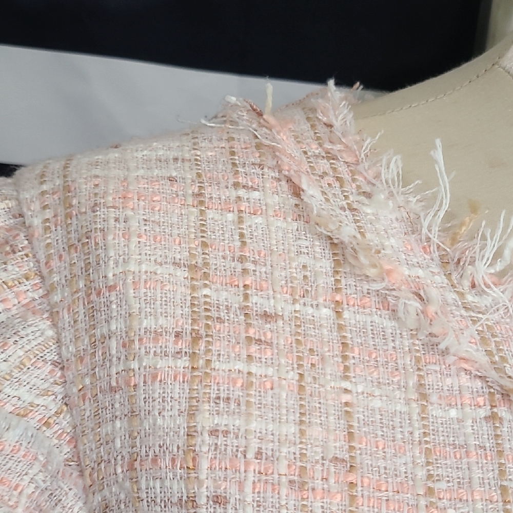Nanette Lepore Pink Tweed Midi Dress - Picture 4 of 9
